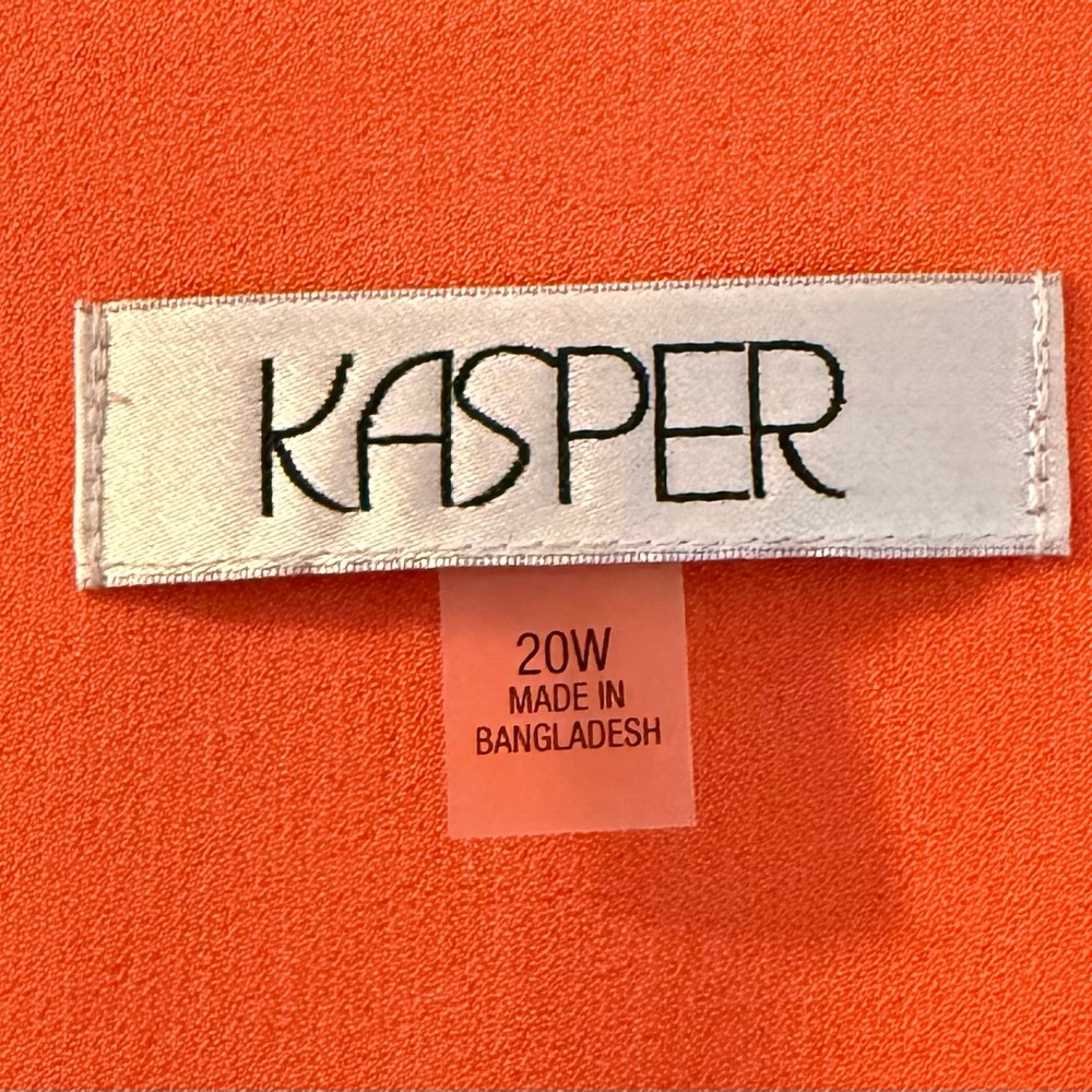 Kasper Women's Bold Orange Blazer 20W - Picture 3 of 3